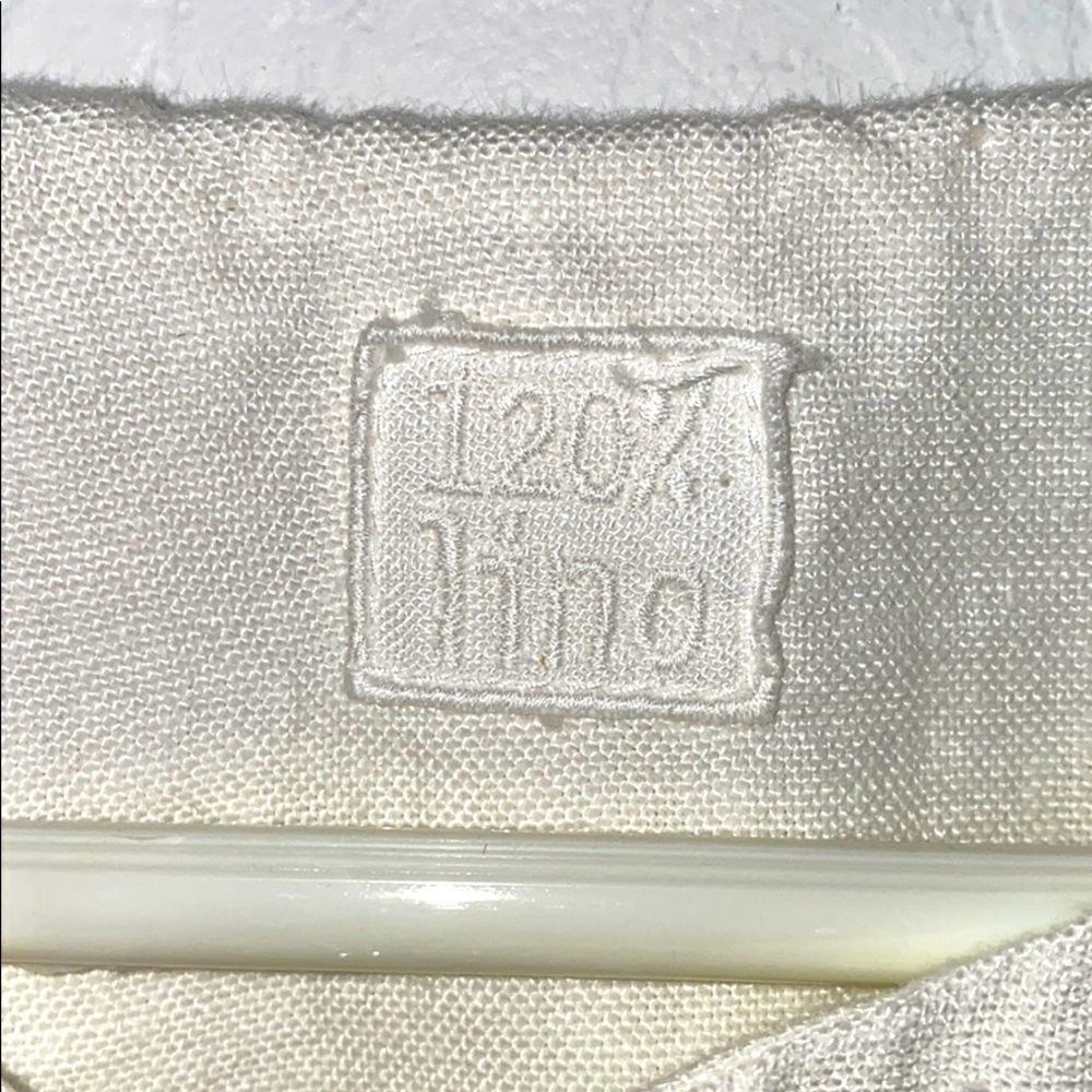 120% Lino White Fringe Jacket Hook & Eye Closure Size 6 - Picture 2 of 16